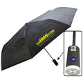 42" Auto Open & Close Umbrella with Built-In Flashlight